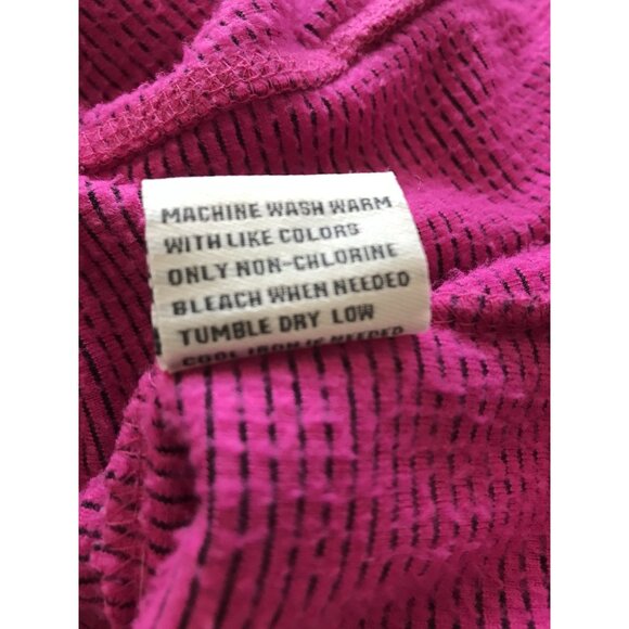 Fuda 1/4 Zip Pullover Womens Size Large L Pink Fleece Long Sleeve Waffle - Picture 8 of 8